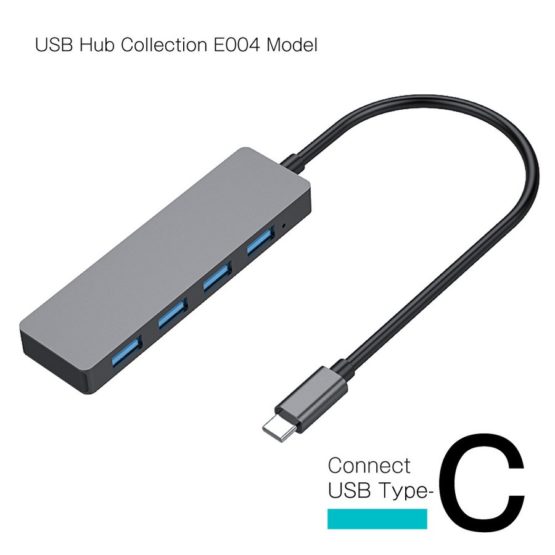 【送料無料】WEB限定販売 USBハブ USB3.1 Gen1 タイプC接続 USB-A×4ポート E004モデル