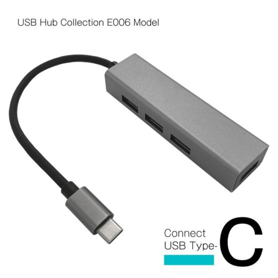 【送料無料】WEB限定販売 USBハブ USB3.1 Gen1 タイプC接続 USB-A×4ポート E006モデル