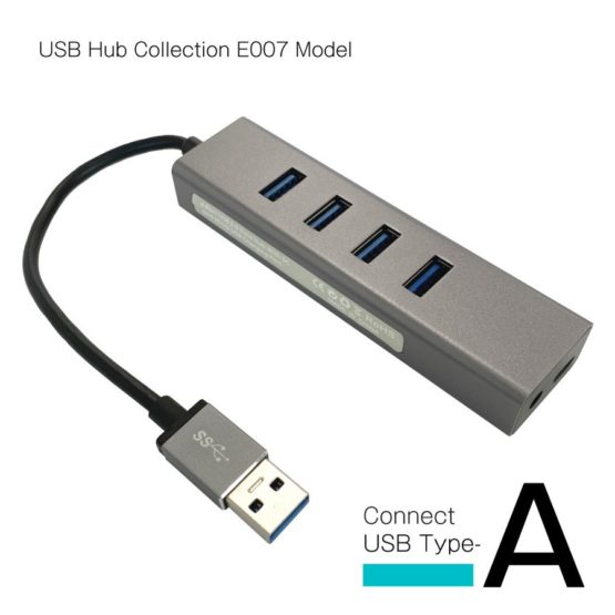 【送料無料】WEB限定販売 USBハブ USB3.0 タイプA接続 USB-A×4ポート E007モデル