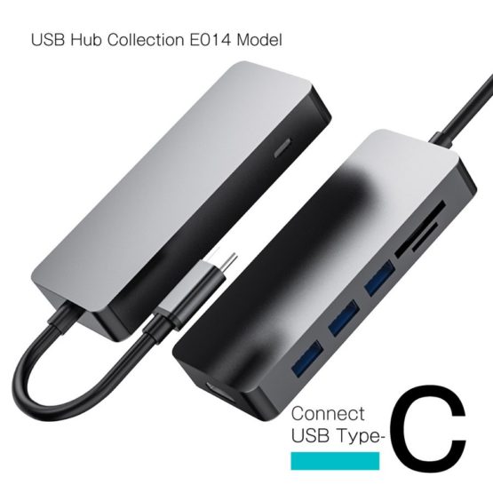 【送料無料】WEB限定販売 USBハブ USB3.1 Gen1 タイプC接続 USB-A×3ポート HDMI SD マイクロSD タイプCポート E014モデル