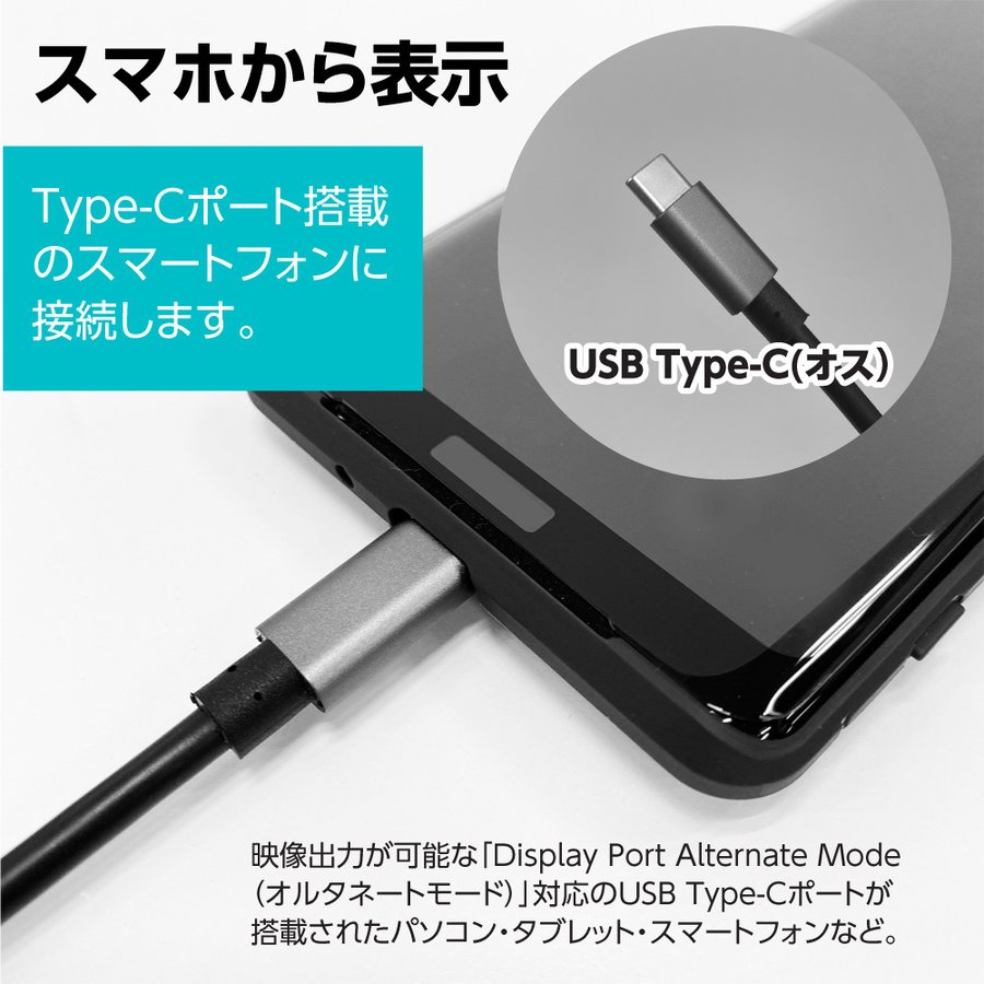 USB-C 変換ケーブル ケーブル 4KタイプC DisplayPort - 8