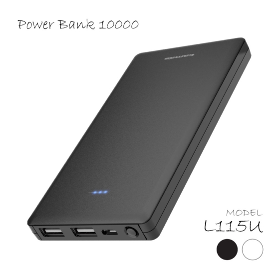 モバイルバッテリー10000mAh 合計最大出力2.4A USB-A×2ポート付き L115Uモデル