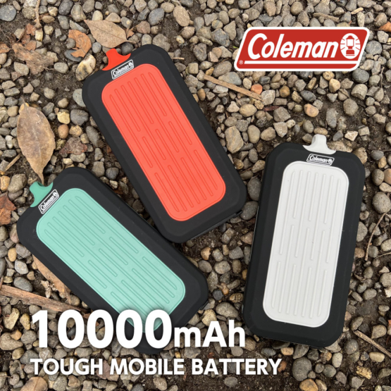Coleman(コールマン) モバイルバッテリー 10000mAh PD20W 防水 防塵 IP67準拠 LEDライト すべり止めグリップ カラビナ付き キャンプ アウトドア 防災グッズ  CLM-TLP122UCAZモデル